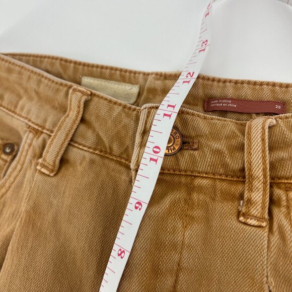 Pilcro Anthropologie The Breaker Jean Women's 28 Relaxed Denim Jeans Copper/Tan - Picture 11 of 12